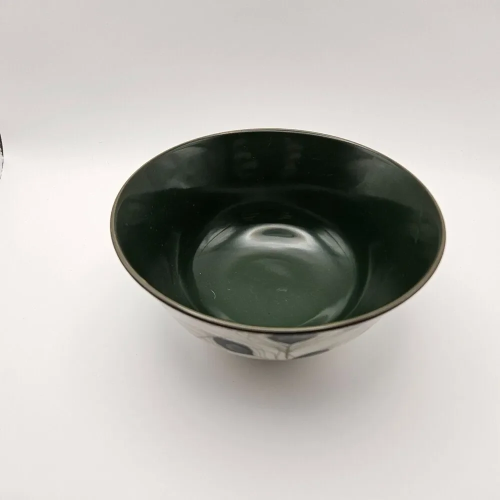 Jardin d'Ulysse decorative peacock feather pattern bowl - beautiful!
